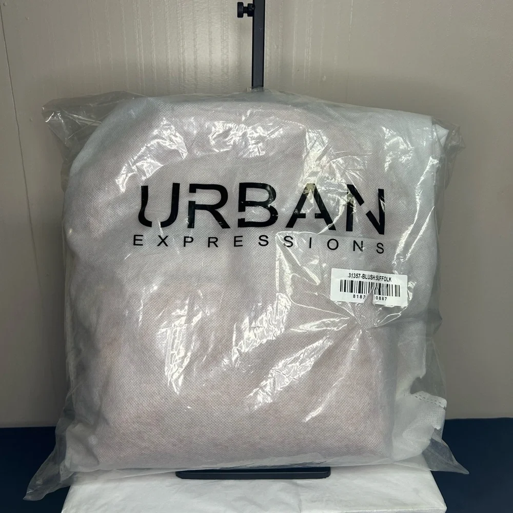 Urban Expressions Metalic Blush Sherpa Backpack and pouch set